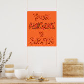 Poster Votre Awesome est Montré - orange (Cuisine)