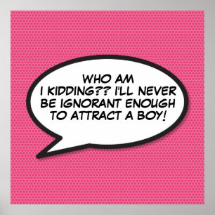 Poster Votre bulle de dialogue amusante rétro bande dessi