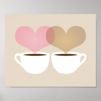 Poster Votre café et la mienne dans l'art de l'amour Impr