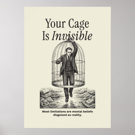 Poster Votre cage est invisible (Devant)