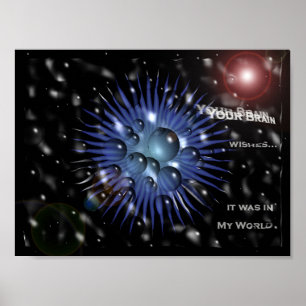 Poster Votre Cerveau Souhaite Qu'Il Était Dans Mon Monde