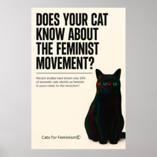 Poster Votre chat est-il prêt pour le mouvement féministe
