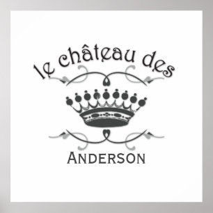 Poster Votre Château avec Couronne