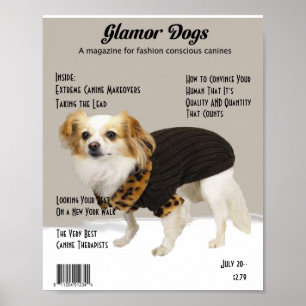 Poster Votre chien sur une couverture de magazine "chiens