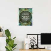 Poster Votre Citation préférée Bright Gold Grunge Bulles (Bureau à domicile)