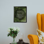 Poster Votre Citation préférée Dark Green Grungy Bubbles<br><div class="desc">L'arrière - plan est recouvert d'un graphique grunge rayé, affligé, vintage dans un vert foncé, profond ; entrecoupé de textures sont audacieux, des cercles festifs comme des bulles créés à partir de fusées lumineuses bokeh. Vous êtes les bienvenus pour remplacer mon art numérique par le vôtre, ou même par une...</div>