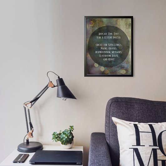 Poster Votre citation préférée Grunge texturé chaud