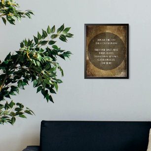 Poster Votre Citation Préférée Marron Éraflée Grunge
