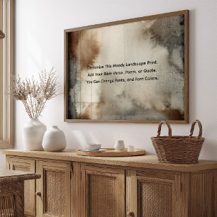 Poster Votre citation préférée ou dire ici Moody Wall Art