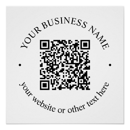 Poster Votre code QR téléchargé plus texte circulaire mod (Devant)