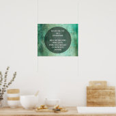 Poster Votre cote préférée Vert Brown Grunge sur Cercle (Cuisine)
