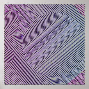 Poster Votre couleur avec Op Art Waves