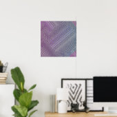 Poster Votre couleur avec Op Art Waves (Bureau à domicile)