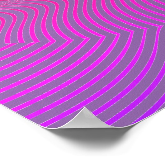 Poster Votre couleur avec Op Art Waves (Coin)