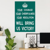Poster Votre Courage Nous Apportera La Victoire (Bureau à domicile)