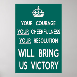 Poster Votre Courage Nous Apportera La Victoire