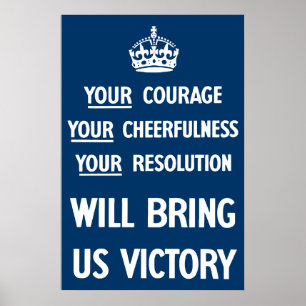 Poster Votre courage votre gaieté votre résolution
