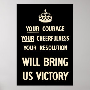 Poster Votre courage votre gaieté votre résolution