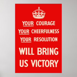 Poster Votre courage votre gaieté votre résolution