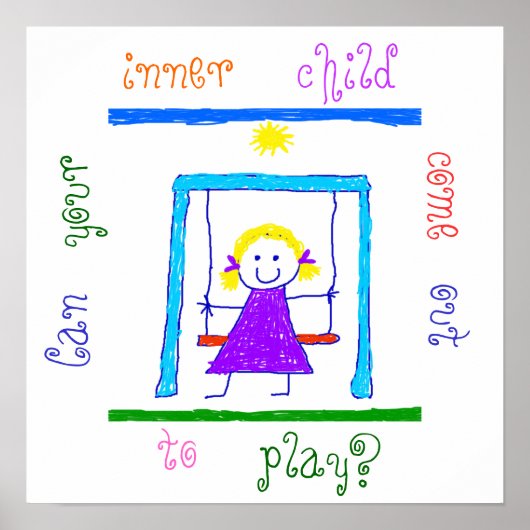 Poster Votre Enfant Intérieur Peut-Il Sortir Jouer ? (Devant)