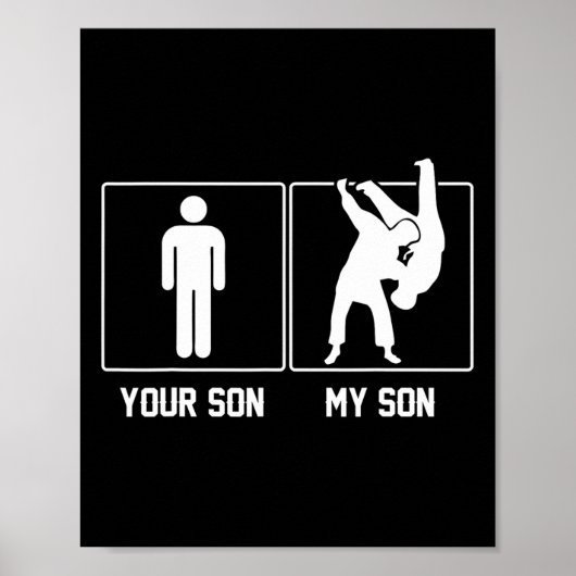 Poster Votre fils mon fils judo karaté fière  (Devant)