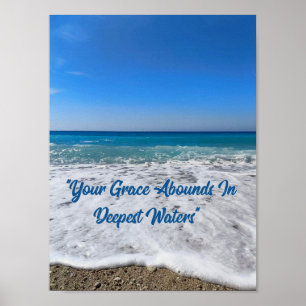 Poster Votre grâce abonde dans l'affiche des eaux profond