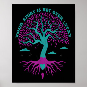 Poster Votre histoire n'est pas terminée Restez Arbre de