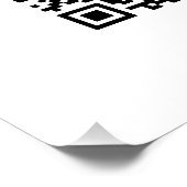 Poster Votre logo avec code QR et texte modifiables (Coin)