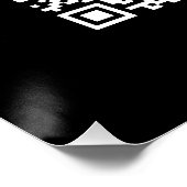 Poster Votre logo avec QR code et texte modifiables (Coin)
