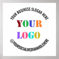 Votre logo commercial Nom des médias sociaux promo