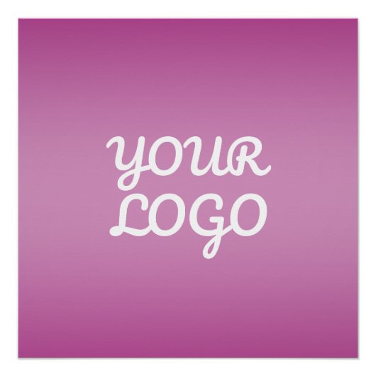 Poster Votre logo & Moderne Simple Ombre | Violet (Devant)