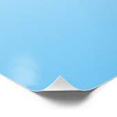 Poster Votre logo & ombre simple moderne | Bleu clair (Coin)