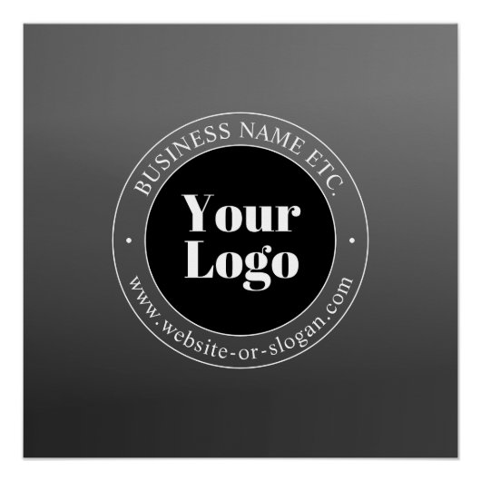 Poster Votre logo ou design d'entreprise & texte modifiab (Devant)