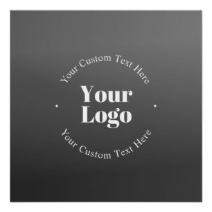 Poster Votre logo ou design d'entreprise & texte modifiab