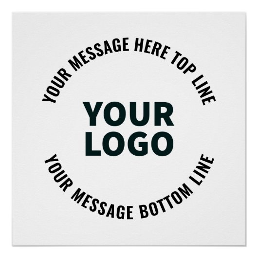Poster Votre logo ou image | Texte éditable gras (Devant)