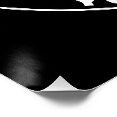 Poster Votre logo téléchargé + Texte circulaire gras (Coin)