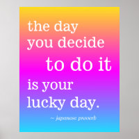 Votre Lucky Day Colorful Inspiration Motivation