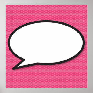 Poster Votre Message Amusant Art Pop Livre de Bande Dessi