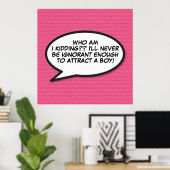 Poster Votre message bulle de discours Fun rétro bande de (Bureau à domicile)