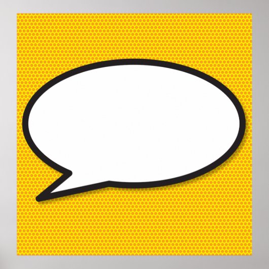 Poster Votre message bulle de discours Fun Retro bande de (Devant)