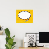 Poster Votre Message Bulle de réflexion Amusant Bande des (Bureau à domicile)