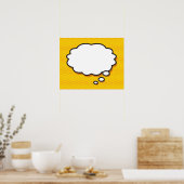 Poster Votre Message Bulle de réflexion Amusant Bande des (Cuisine)