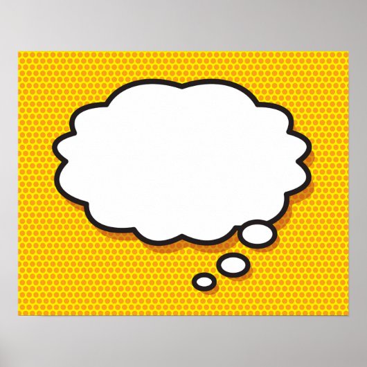 Poster Votre Message Bulle de réflexion Amusant Bande des (Devant)