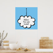 Poster Votre message Cloud de rêve sur une ficelle (Cuisine)