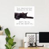 Poster Votre message démotivationnel du jour (Bureau à domicile)