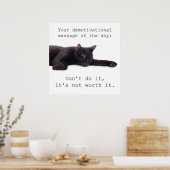 Poster Votre message démotivationnel du jour (Cuisine)