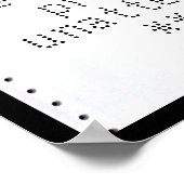 Poster Votre message sur papier informatique rétro (Coin)