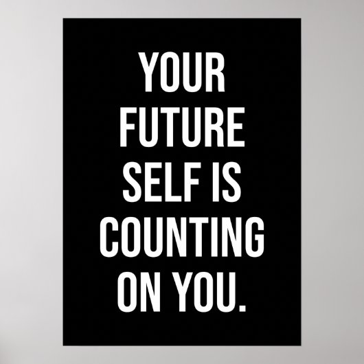 Poster Votre Moi Futur Compte Sur Vous - Gym, Hustle (Devant)