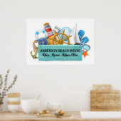 Poster Votre Nautique - Panneau Maison de Plage (Cuisine)