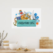 Poster Votre Nautique - Panneau Maison de Plage (Cuisine)